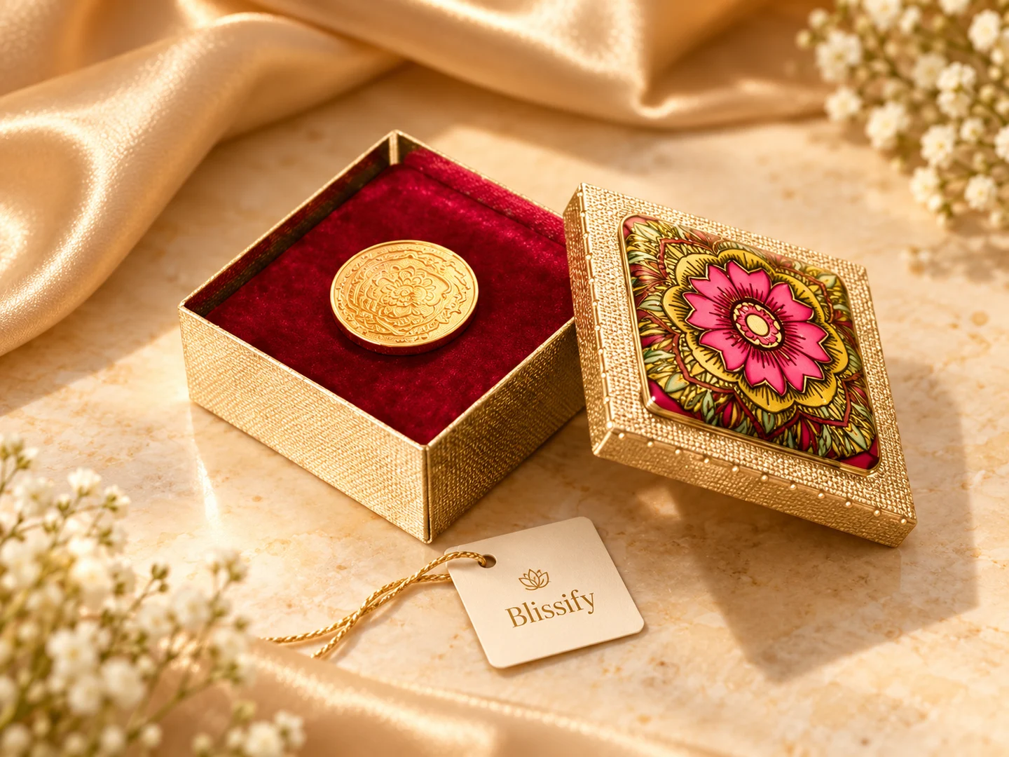 The Petal Token Box: A tiny floral keepsake box for a meaningful wedding thank-you.
